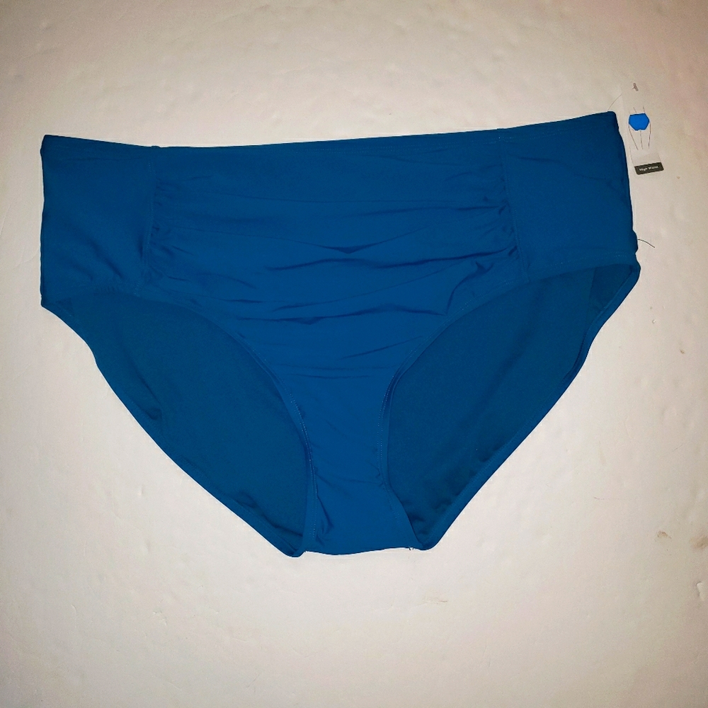 TIME & TRU NWT PLUS 3X 24 26 Blue High Rise SWIM Bottoms NEW - Picture 4 of 6